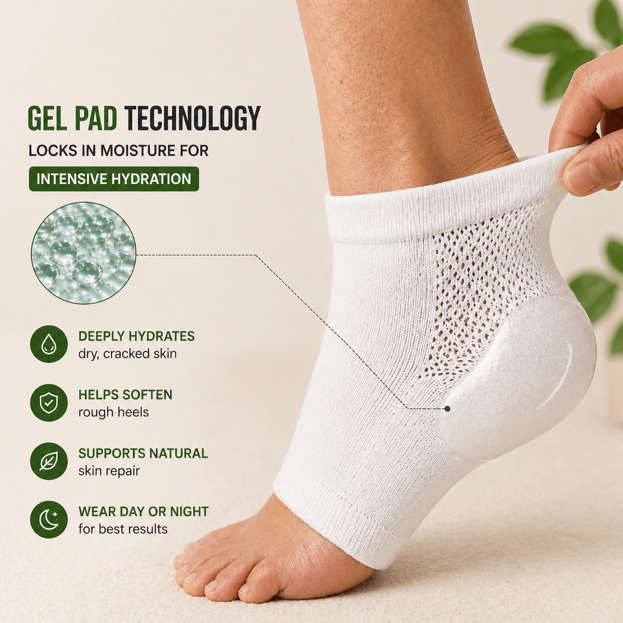 Moisture-Lock Gel Socks